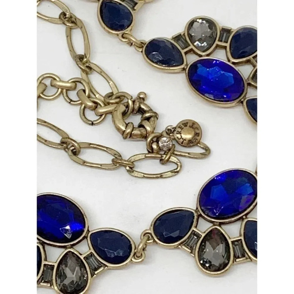 J. Crew Blue Jeweled Cluster Necklace - Picture 2 of 2